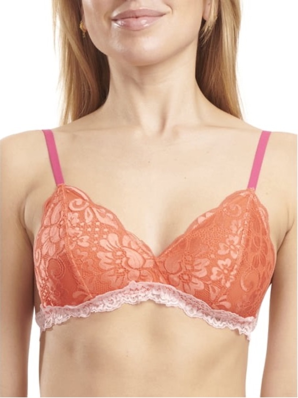 No Boundaries - Color Pop Triangle Lace Bralette - BNWT!